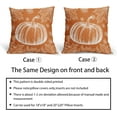 thumbnail image 6 of Orange Fall Pillow Covers 16x16 Set of 2 White Pumpkin Maple Leaf Autumn Themed Thanksgiving Print Decorative Throw Pillows Outdoor Farmhouse Pillowcases Cushion Case Decor for Couch Sofa Bed, 6 of 6