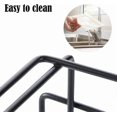 thumbnail image 4 of Kitchen Sponge Holder, Sponge Holder, Kitchen Sink Organizer, with Adhesive, for Dishwasher Liquid Soap Brush Towel Drainer Bathroom (Black), 4 of 4