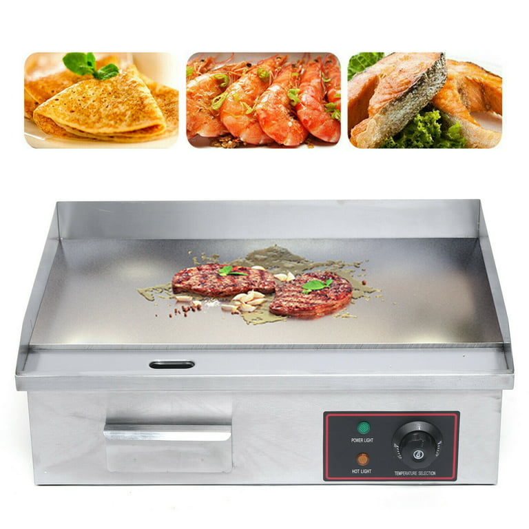  IRONWALLS Commercial Electric Griddle 22”, 3000W Electric Flat  Top Griddle Grill Indoor with 122~572℉ Adjustable Temperature Control,  Non-stick Stainless Steel Teppanyaki Grill for Restaurant, Hotel:  Industrial & Scientific