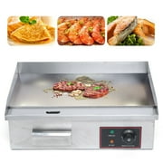 1600W Commercial Grill Electric Griddle BBQ Plate Barbecue Stainless Steel Table Stove