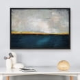 thumbnail image 3 of wall26 Framed Canvas Print Wall Art Pastel Teal Gold Gray Sky Minimal Landscape Abstract Shapes Illustrations Modern Art Decorative Contemporary for Living Room, Bedroom, Office - 16x24 Black, 3 of 5