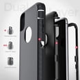 thumbnail image 3 of Case for iPhone X/XS, Heavy Duty Rugged Case, Full Body Protective Cover [Shockproof] Compatible for iPhone X/XS [5.8 Inch] (Black), 3 of 7
