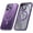 Purple, variant on KOMI Magnetic Charging, Military Grade Comprehensive Anti Drop Protection, Metal Bracket Phone case, Suitable for iPhone 14/13/12/11 Series (Black, case of iphone14)