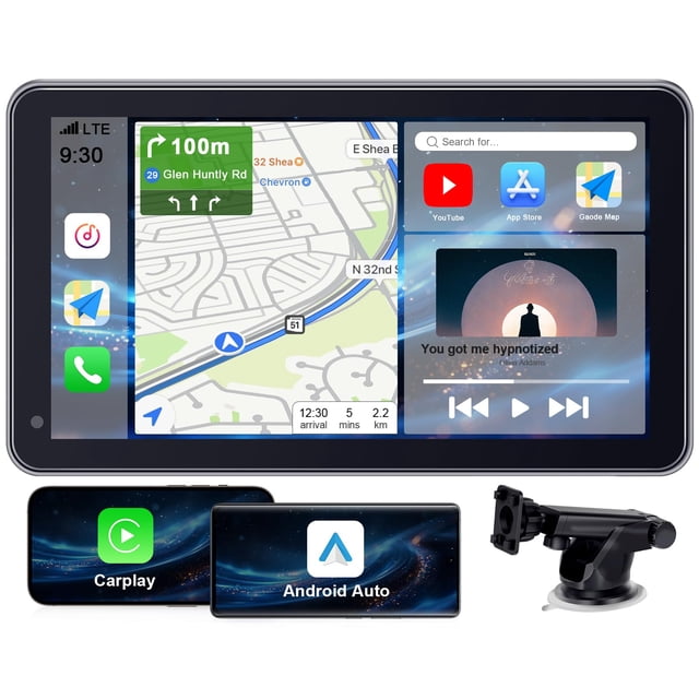 Pantalla de coche portátil Carplay de 7 pulgadas Android Auto para Apple