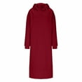thumbnail image 5 of Neewe Women's Long Fleece Fall Sweatshirt Warm Hoodie Dress Pullover Plus Size with Pocket, 5 of 6