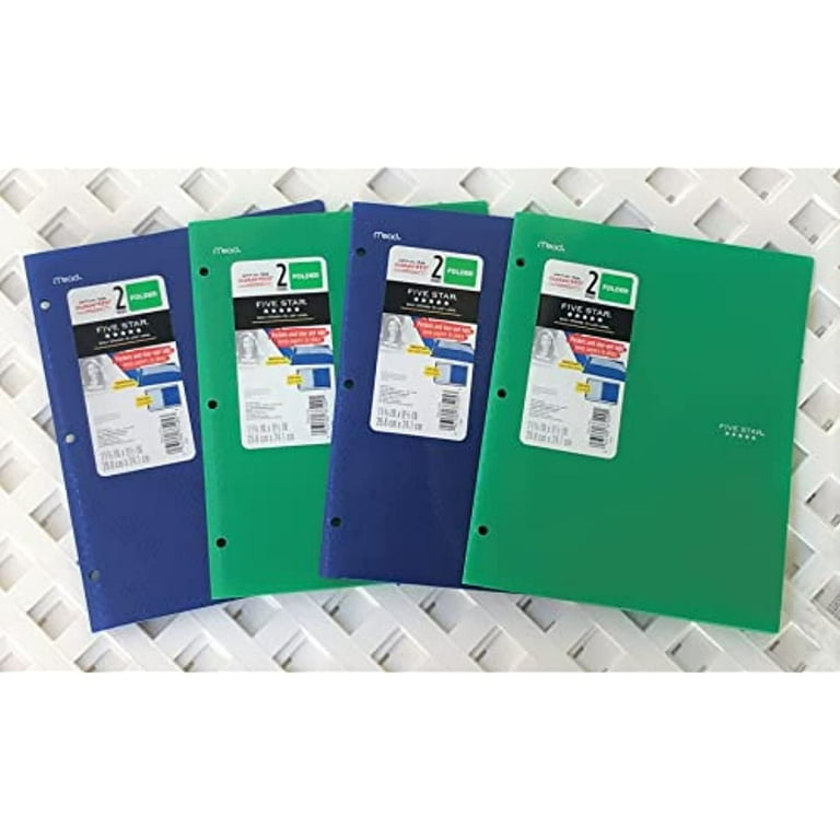 Five Star Pocket and Prong Two Pocket Paper Folder, Assorted Colors (34135)  - Walmart.com