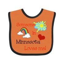 Inktastic Someone in Minnesota Loves Me Boys or Girls Baby Bib