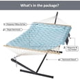 thumbnail image 7 of SUNCREAT Patio Polyester Hammock with Stand Included, 146” (L) x 55.1” (W) x 44.1” (H), Green Pattern, 7 of 7