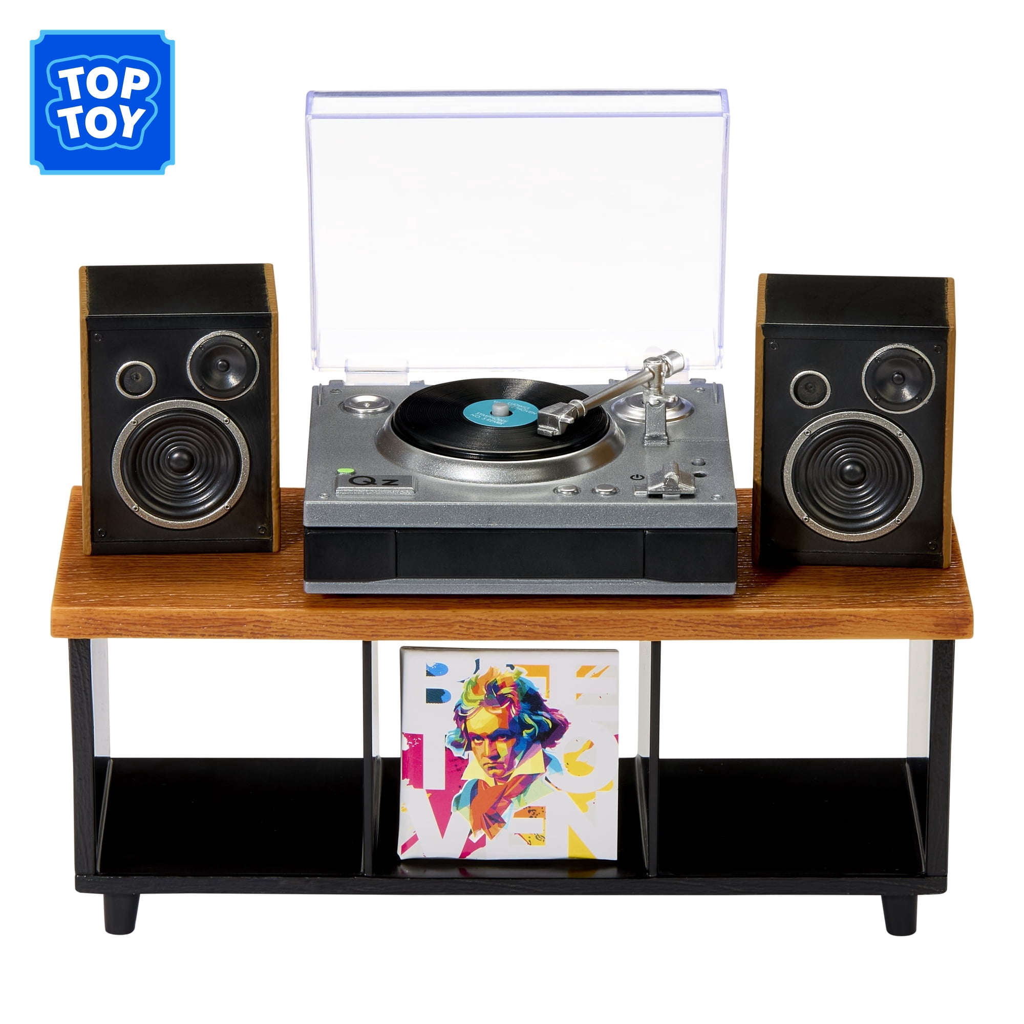 MGA's Miniverse Real Music Record Player Mini Collectibles, Mini Playable Record Player, Collectors, Gift, Beethoven