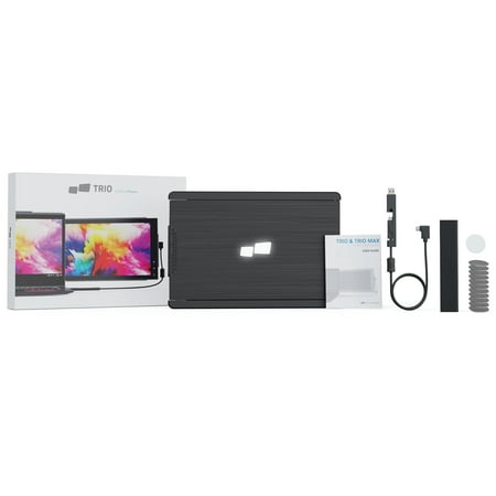Mobile Pixels - Trio Portable LCD Monitor for Laptops, 12.5'' Full HD IPS (Single Pack Monitor) - Black