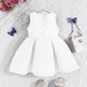 thumbnail image 5 of Vestido de verano sin mangas con cuello redondo, sin mangas, de gran tamaño, con flores y volantes, de princesa, para niñas, de poliéster., 5 of 5