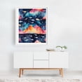 thumbnail image 2 of Starry Seascape - India Illustration Space Surrealism Stars Fantasy Cosmic Night Sky White Framed Wall Art Print 6 x 8 inches, 2 of 3