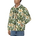 thumbnail image 3 of Naloa Lilies Flowers Men’s Hoodies, Zip up Hoodie, Sweatshirts,Hoodies for Men Sizes S-3XL-X-Large, 3 of 5
