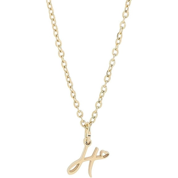 Dainty Golden Initial Necklace for Women Handwriting Style Letter A-Z Necklace 18 inch Tiny Heart InitialPersonalized Monogram Name Necklace for Women Trendy Golden