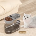 thumbnail image 4 of Comedero y bebedero 2 en 1 para mascotas, con batería recargable, filtración multicapa, bandeja ancha, color negro, para gatos y perros pequeños., 4 of 8