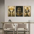 thumbnail image 2 of Hieng 3 Panels Abstract Black Woman Wall Art Modern American African Canvas Prints Painting for Living Room Bedroom Office - 12"x16"x3pcs, 2 of 5