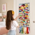 thumbnail image 5 of Hair Bows Holder Felt Wall Hanging Accessory Organizer Multi Purpose Storage Hanger For Headbands Hair Ties Barrettes Indoor Room Decoration (Light Gray), 5 of 6