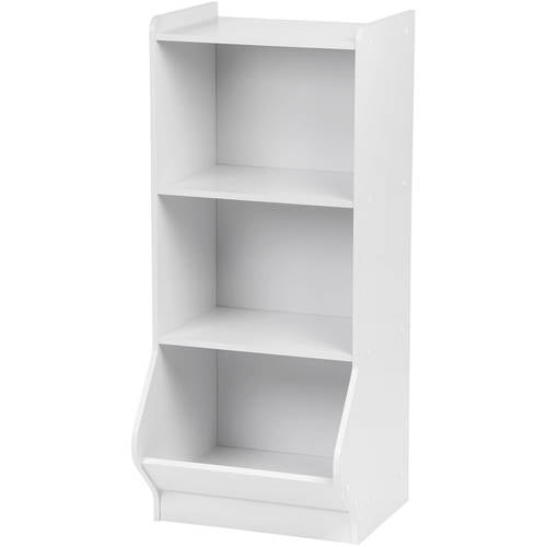 Bookcase for Bedroom Playroom Small Toy Box Storage Bins with ToyBoxes and Book Shelf Reading Nook VEIKOUS Toy Storage Organizer Chest Bookshelf for Kids White