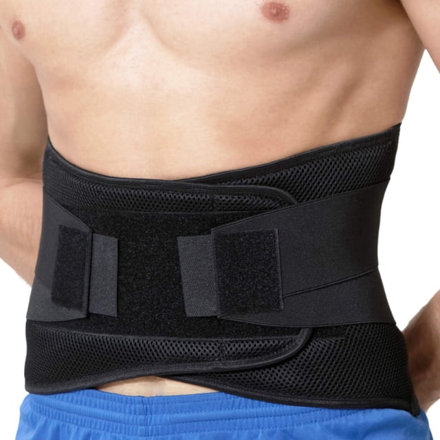 Faja lumbar de compresión ajustable NeoTech Care, color negro, talla XXL