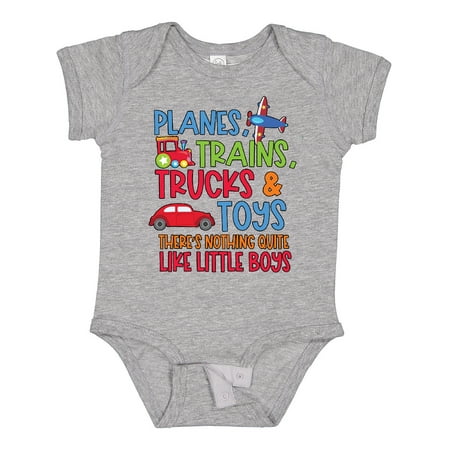 

Inktastic Planes Trains Trucks and Toys Nothing Quite Like Little Boys Boys Baby Bodysuit