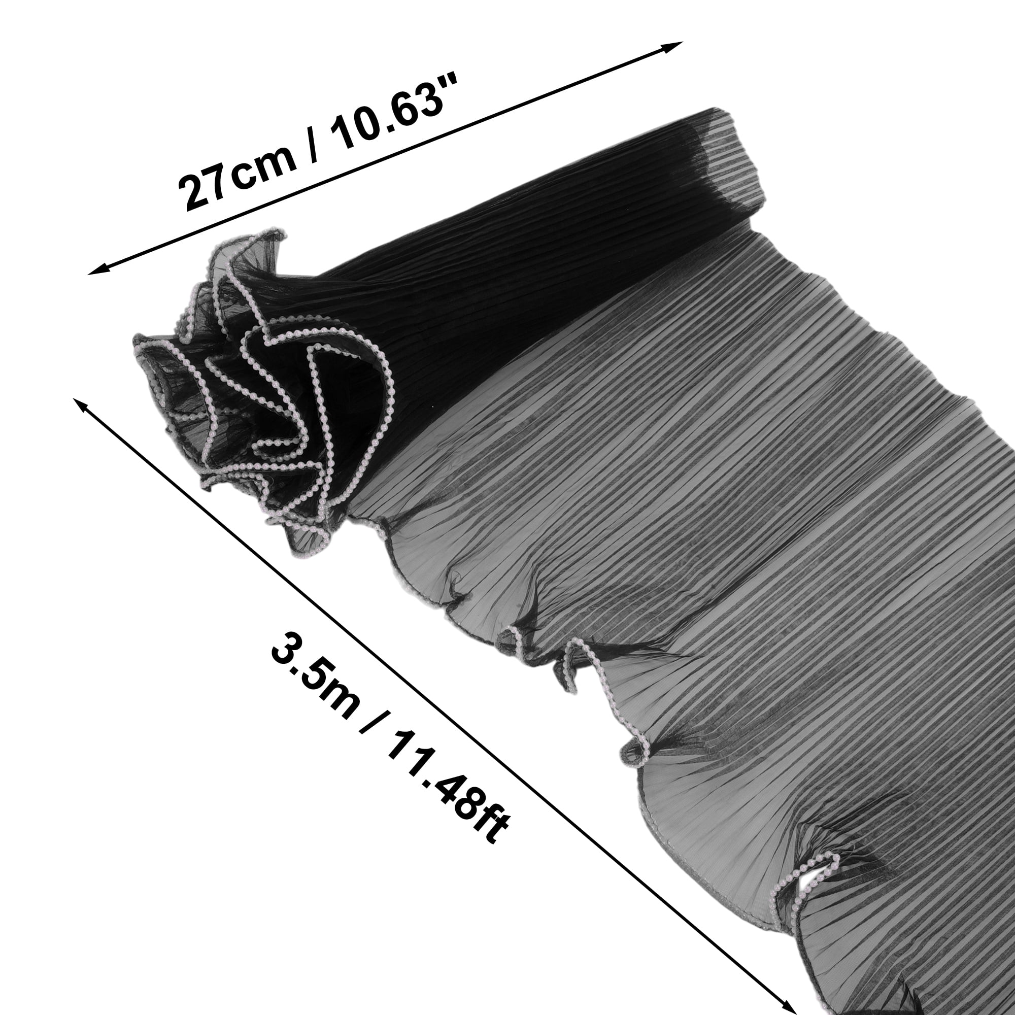 Unique Bargains Faux Pearl Edge Flower Wrap Paper for All Occasions 1 Pc Black