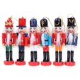 thumbnail image 2 of Marionetas miniaturas de Cascanueces de 12cm, adornos de Navidad, decoración de escritorio, dibujos animados, dibujo de nueces, soldados, muñecas de banda, cascanueces, 2 of 5