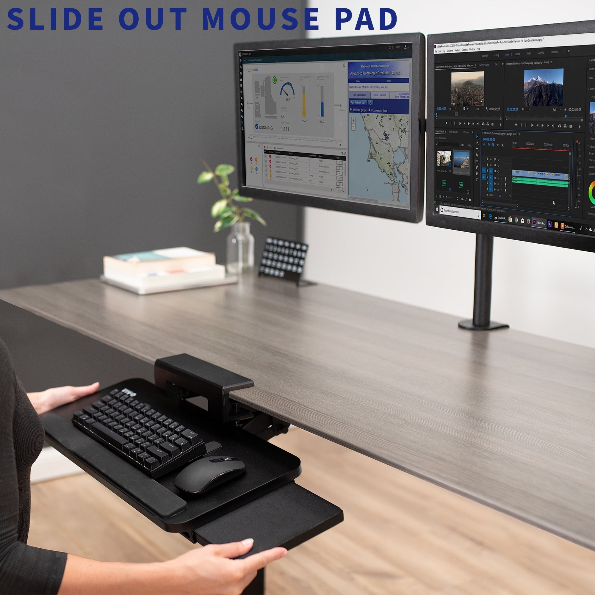 Clamp-on Mouse Pad – VIVO - desk solutions, screen mounting, and more