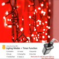 thumbnail image 2 of Christmas Lights Indoor Outdoor, 114ft 300 D Christmas String Lights with 8 Modes, Timer, Connectable, Waterproof String Lights for Christmas Party, Yard, Garden, Xmas Tree Decorations(Red), 2 of 6