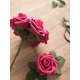 thumbnail image 2 of Paquete de 25 rosas artificiales realistas con tallo para ramos de boda, centros de mesa, fiestas nupciales, decoración del hogar (fucsia, 25 piezas), 2 of 4