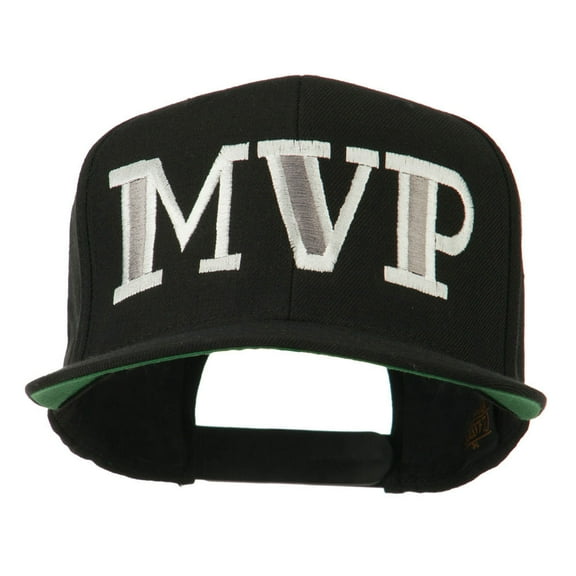 MVP Embroidered Flat Bill Cap - Black OSFM