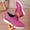 Hot Pink, variant on Women's Casual Loafers, Soft Soled Middle Heels Shoes, Versatile Indoor Outdoor, Adjustable Lace-Up, Comfortable All-Day Wear, Trendy Espadrille Detail, Perfect for Work and Weekend Black F