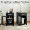 LINSY HOME End Table with Charging Station&USB Port, Side Table with