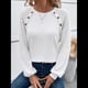 thumbnail image 5 of Blusas Tipo Túnica para Mujer, Cuello Redondo, Elegantes, con Encaje y Retazos, Blusas Informales, Suéteres. M, 5 of 7