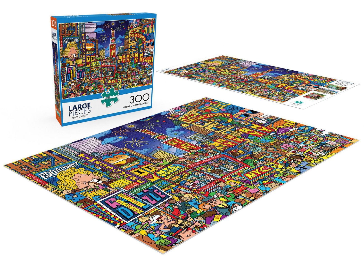 Buffalo Games - Large Piece - Times Square - 300 Piece Jigsaw Puzzle