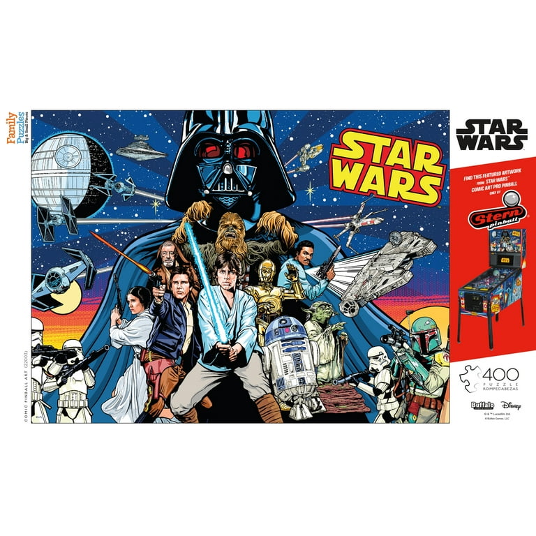 Buffalo Games 400-Piece Family Time Star Wars Comic Pinball Art