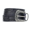 thumbnail image 4 of Resistance Western Leather Belt with Floral Engraved Buckle – Hand-Embossed Full-Grain Cowgirl Belt for Women’s Casual Wear, Plus Sizes Available, 4 of 7
