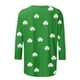 thumbnail image 2 of TaTaai Women's Casual Green Print Blouse Round Neck 3/4 Sleeve St. Patrick's Day T-Shirt Loose Fit Irish Holiday Spring Wear Gift, 2 of 5