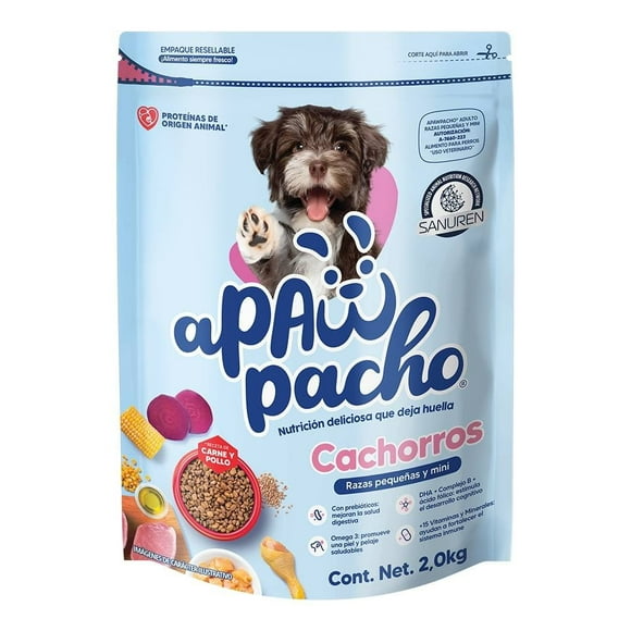 Alimento para Perro APAWPACHO Cachorro Razas pequeñas y mini 2kg