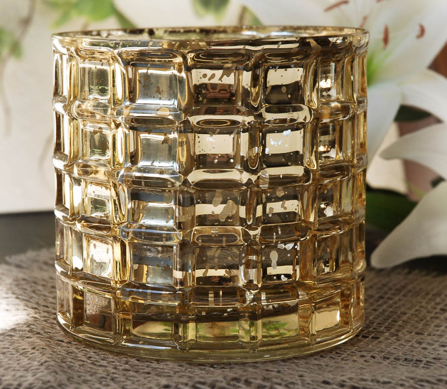 Gold Mercury Glass Cylinder Vase 4.75 inch - Walmart.com