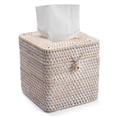 thumbnail image 1 of Funda para caja de pañuelos DECRAFTS, ratán, tejido natural, cuadrada, blanca, 1 of 7