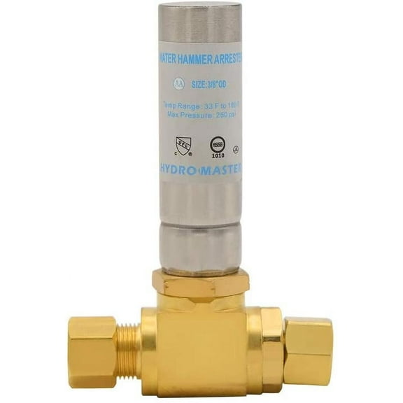 HYDRO MASTER Tee Water Hammer Arrestor,3/8" OD Comp. X 3/8" OD Female Comp.