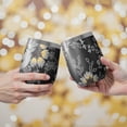 thumbnail image 2 of 12oz Stemless Wine Tumblers Pioneer Flower Floral Print Pattern Vacuum Insulated Stainless Steel Travel Tumbler Cups Mug with Lid and Straw for Champaign,Cocktail,Beer with Cleaning Brush, 2 of 5