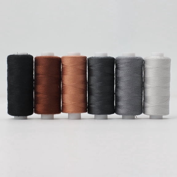 XmhyTop-A Quilting Thread 6-Piece Set, Durable Polyester Hand Quilting Thread, Suitable for Home Professional Quilting Projects, Essential Sewing Supplies,Dark