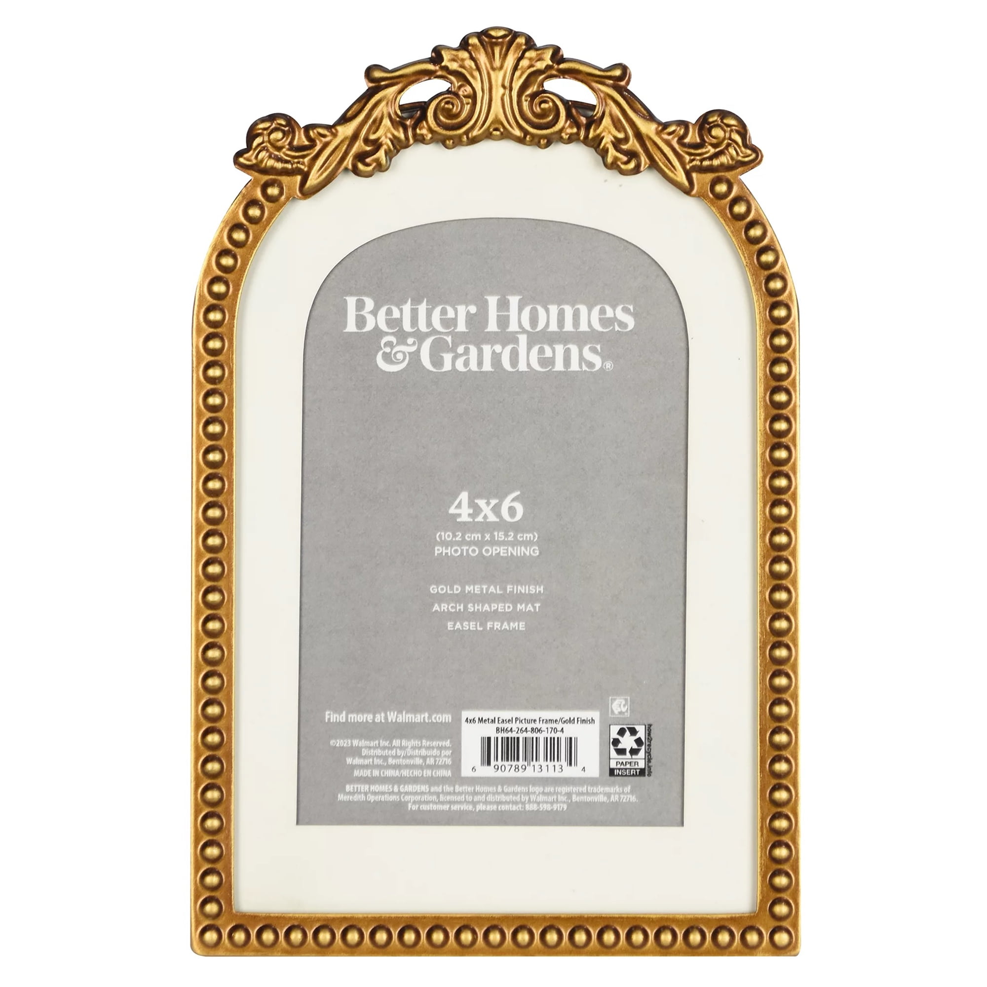 Crystal Art Gallery 4x6 Gold Filigree Tabletop Picture Frame