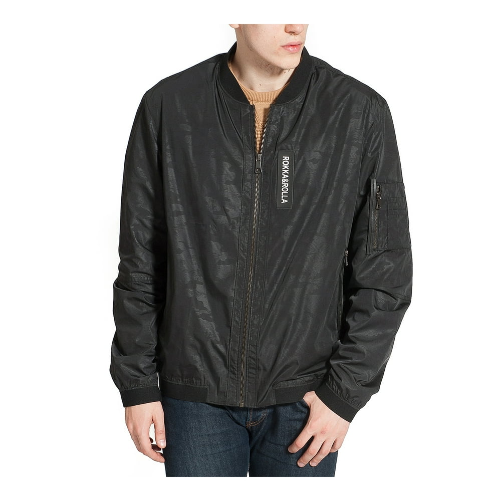 Rokka & Rolla Rokka&Rolla Men's Lightweight Bomber Flight Jacket