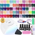 thumbnail image 1 of Kit de esmaltes de uñas en gel JODSONE, 60 unidades, con capa base de luz UV, 1 of 8
