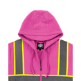 thumbnail image 2 of Buffalo Outdoors Workwear Women's Hi Vis Safety Pink Hooded Sweatshirt, Pink 2XL, 2 of 4