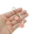thumbnail image 4 of Unique Bargains 1 Pc Stylish Flower Handbag Charm Bag Accessories Pink Gold Tone, 4 of 5