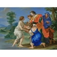 thumbnail image 2 of Giovanni Francesco Romanelli 18x14 Black Ornate Wood Framed Double Matted Museum Art Print Titled - The Finding of Moses (1656-1657), 2 of 5