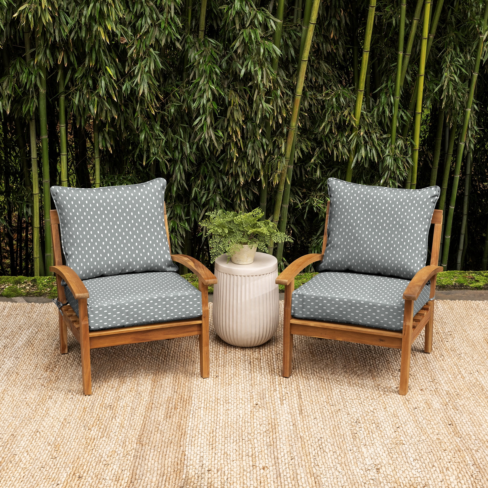 ARDEN earthFIBER Outdoor Deep Seat Cushion Set, 24 x 24, Rain-Proof, Fade Resistant, Deep Seat Bottom and Back Cushion for Chair, Sofa